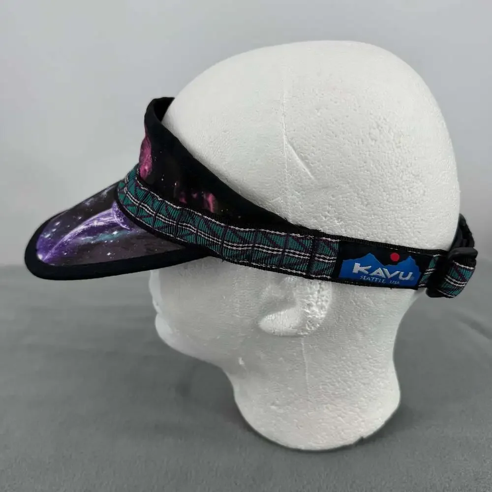 KAVU Strapvisor Galaxy Space Visor Hat Purple Adjustable Outdoor USA Made OS